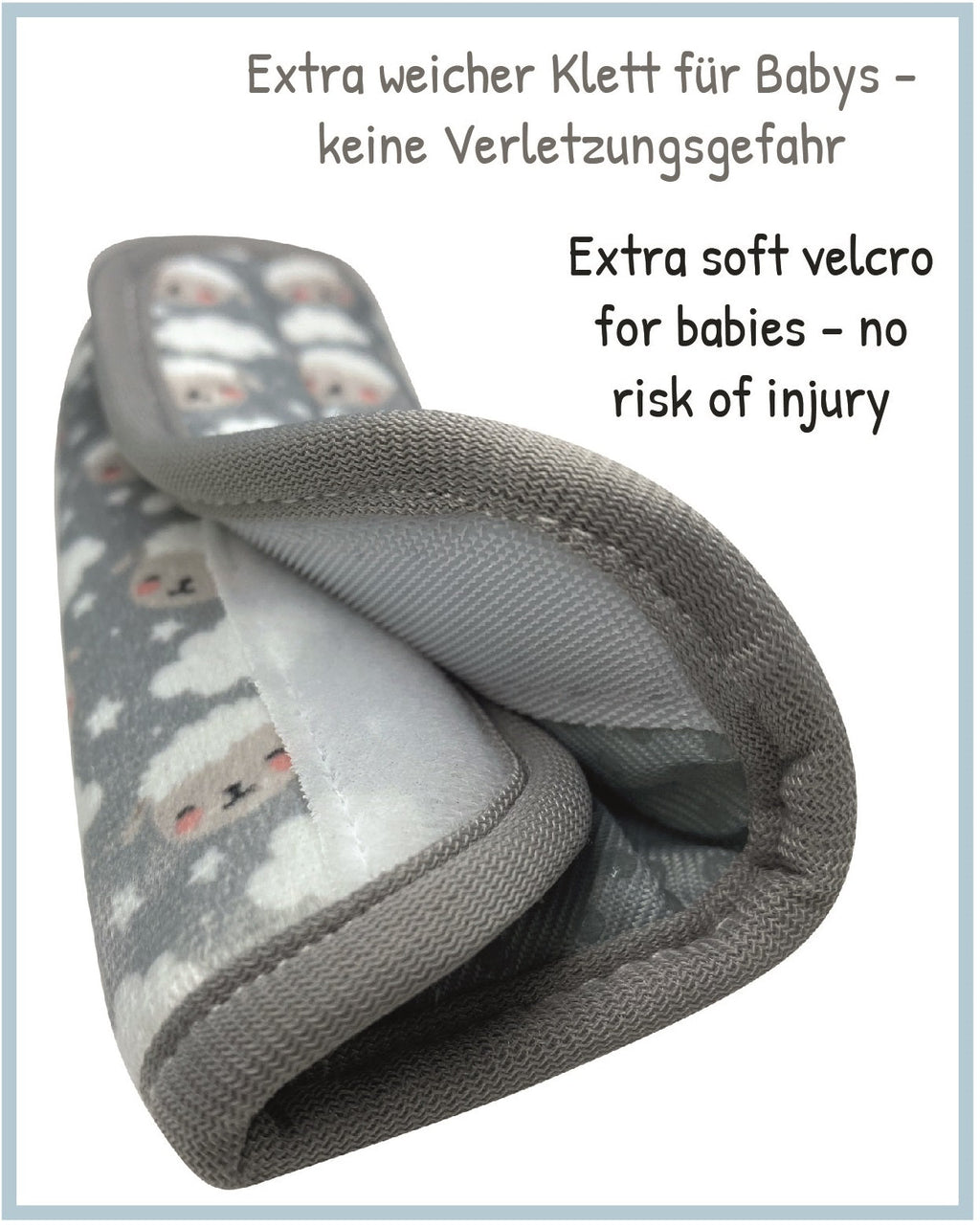 Baby Gurtschutz Schafe mit Wolken - SafeBabyKinder