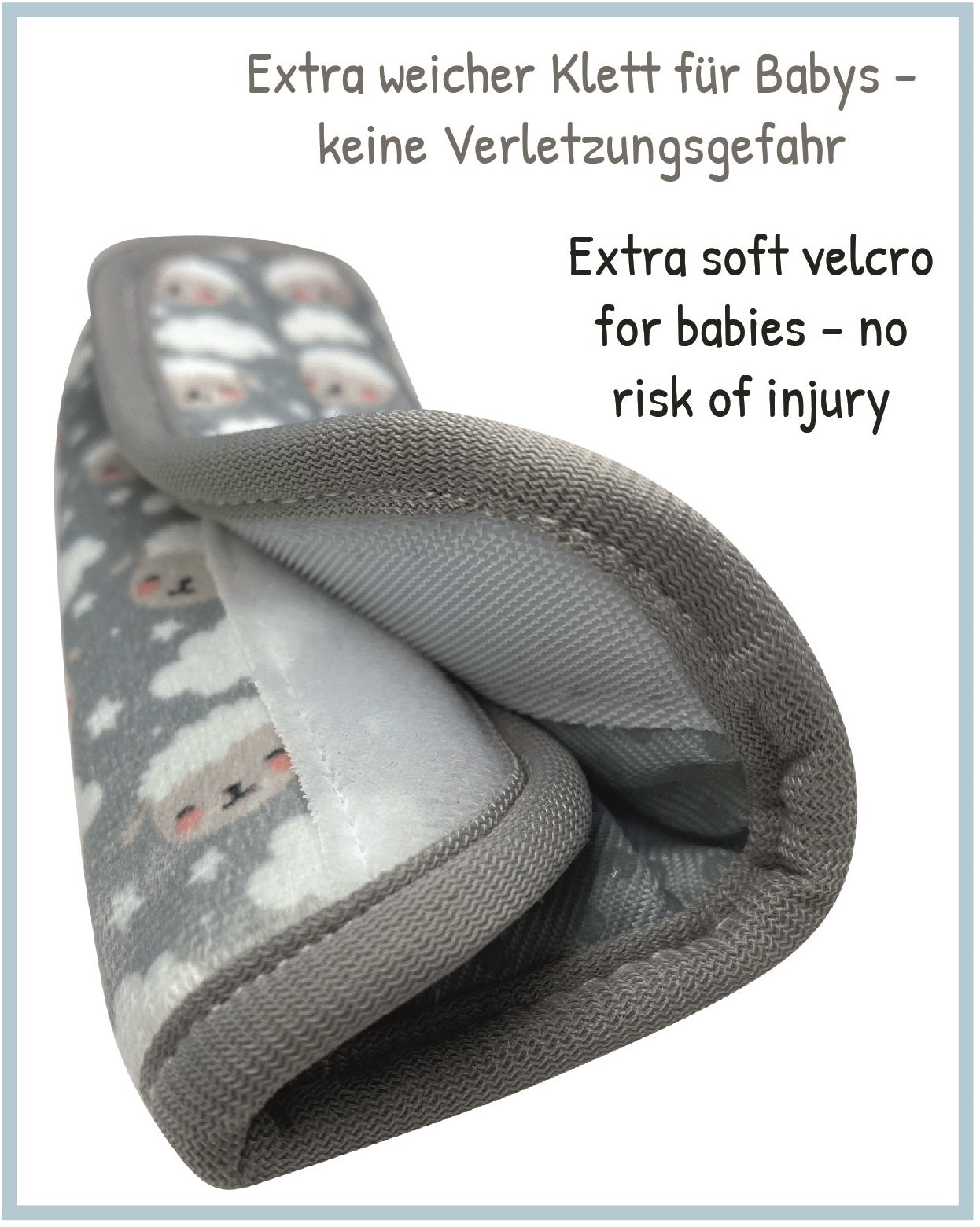 Baby Gurtschutz Schafe mit Wolken - SafeBabyKinder
