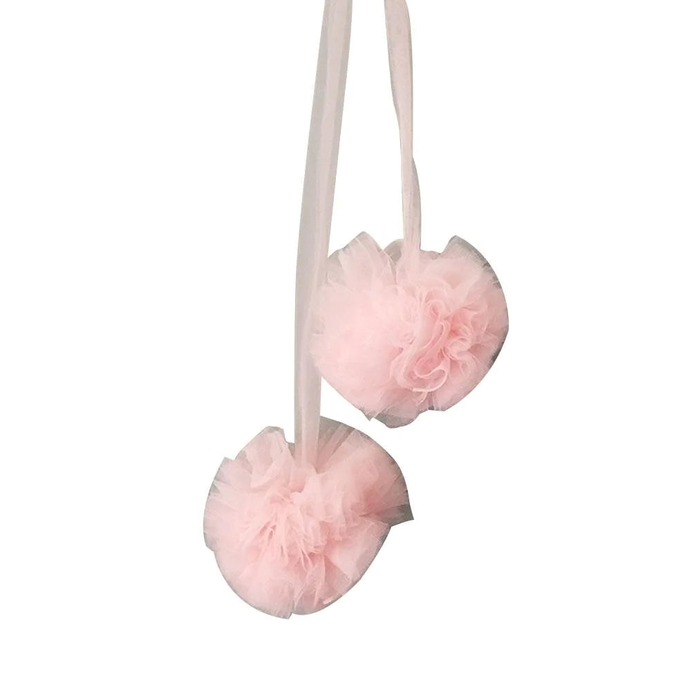 Hanging Mosquito Net with Fur Balls - SafeBabyKinder