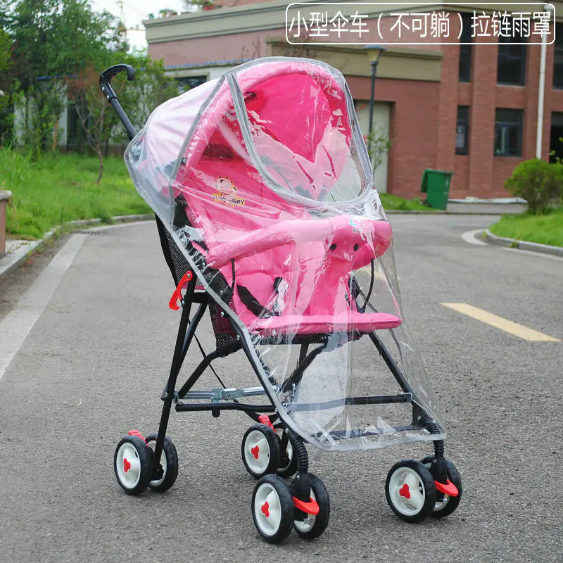 Baby Stroller Rain Cover with Wind Protection and Zipper - SafeBabyKinder
