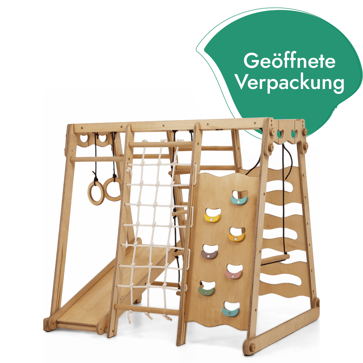 6in1 Indoor-Spielplatz aus Holz für Kinder – “Gebraucht – Wie neu” - SafeBabyKinder