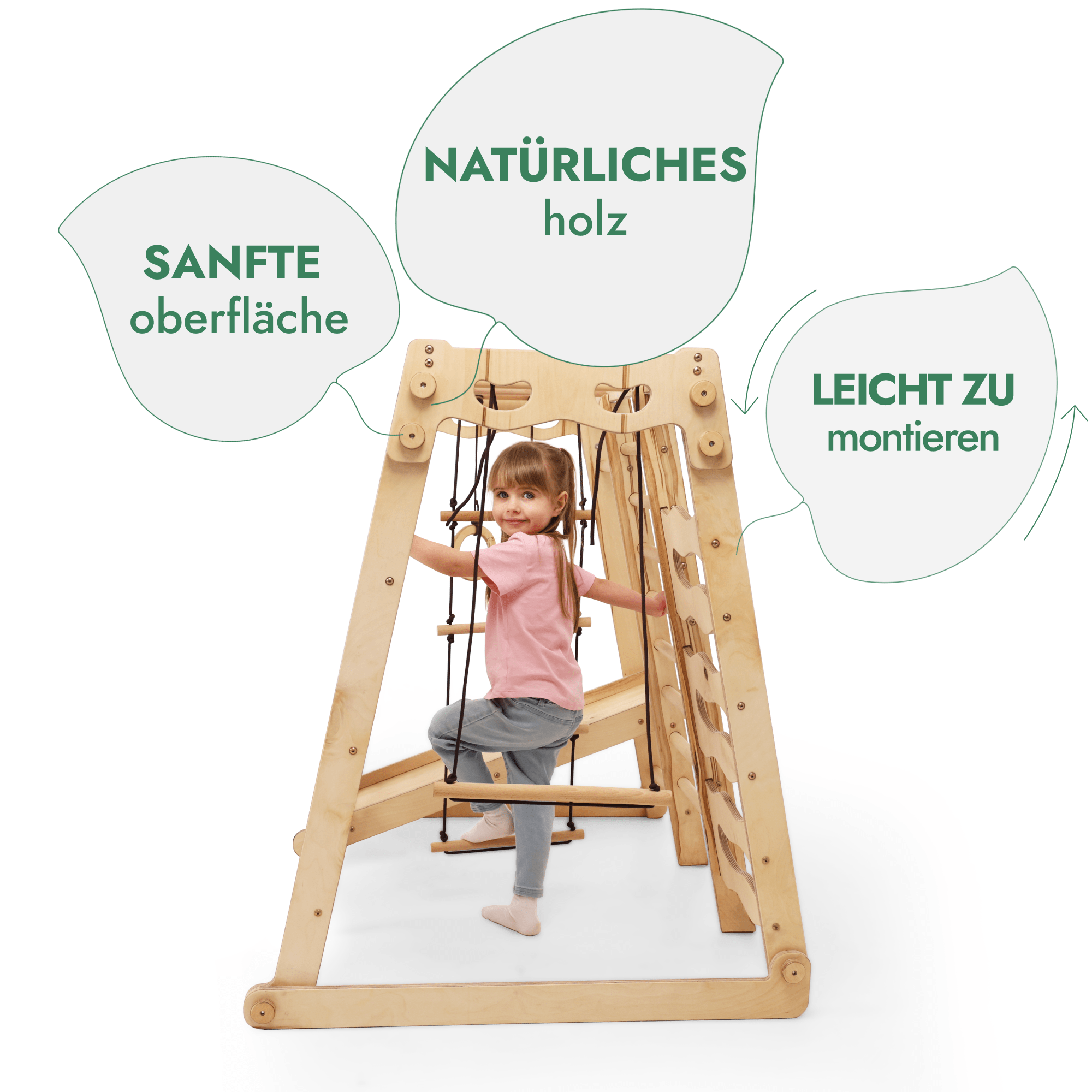 6in1 Indoor-Spielplatz aus Holz für Kinder – “Gebraucht – Wie neu” - SafeBabyKinder