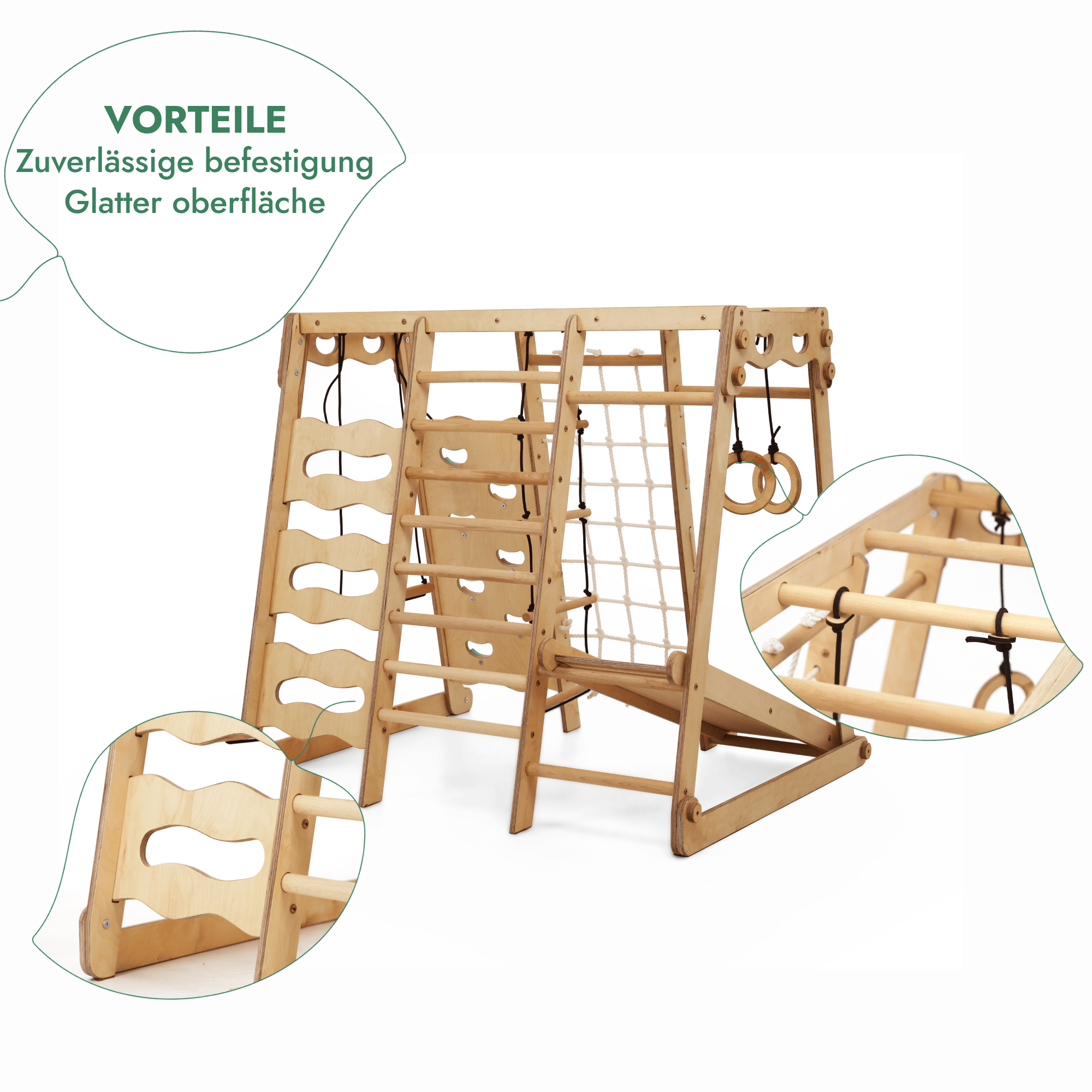 6in1 Indoor-Spielplatz aus Holz für Kinder – “Gebraucht – Wie neu” - SafeBabyKinder