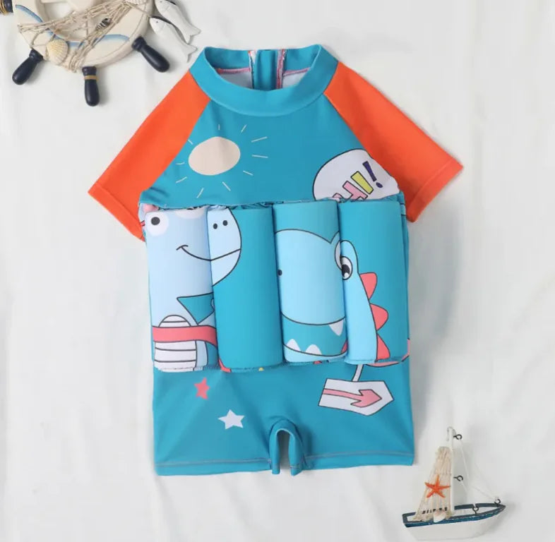 Kids' Dinosaur Buoyancy Swimsuit Jumpsuit - SafeBabyKinder
