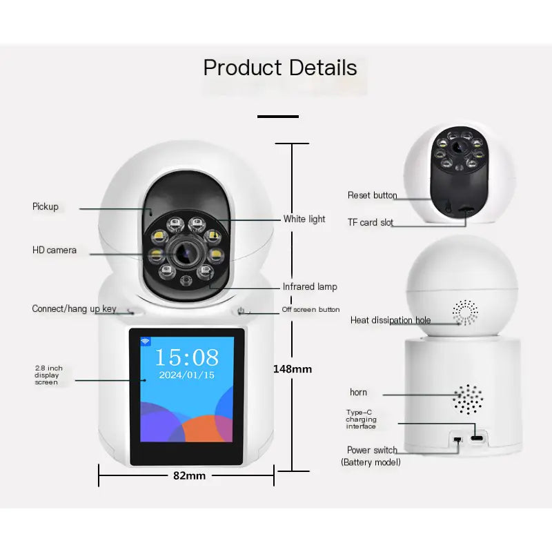 Smart 360° Indoor WiFi Camera for Baby Monitoring - SafeBabyKinder