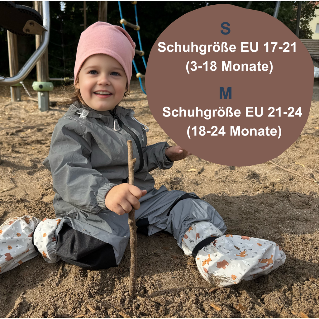 Füßlinge mit Vlies-Futter - Waldtiere - SafeBabyKinder