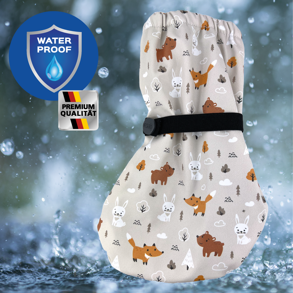 Füßlinge mit Vlies-Futter - Waldtiere - SafeBabyKinder