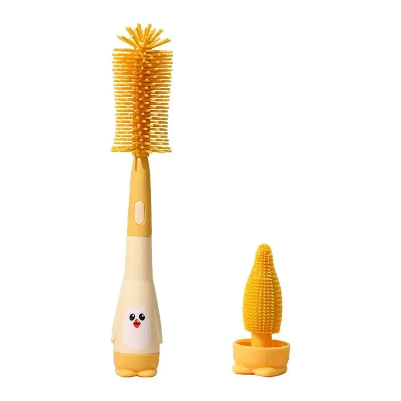Three-in-One Silicone Baby Bottle Cleaning Brush Set - SafeBabyKinder