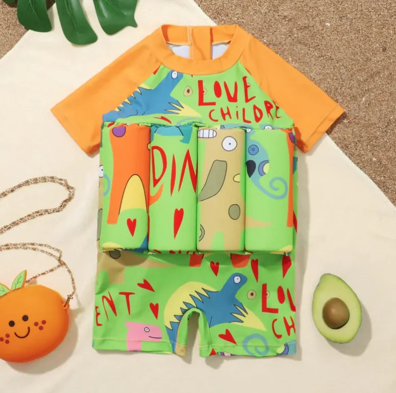 Kids' Dinosaur Buoyancy Swimsuit Jumpsuit - SafeBabyKinder