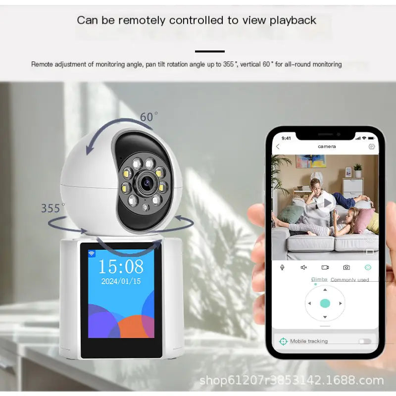 Smart 360° Indoor WiFi Camera for Baby Monitoring - SafeBabyKinder