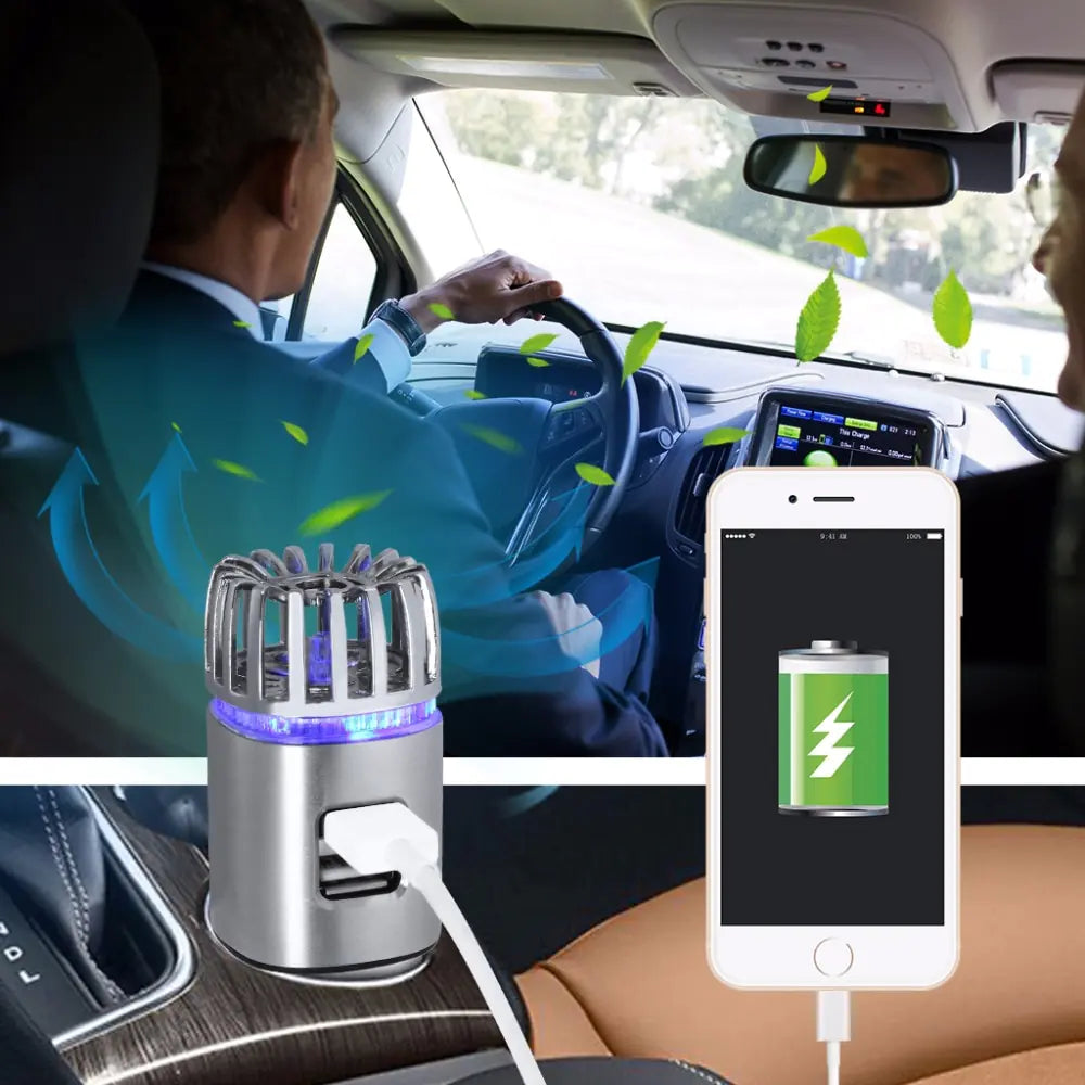 Car Ionizer Air Purifier with Charger - SafeBabyKinder