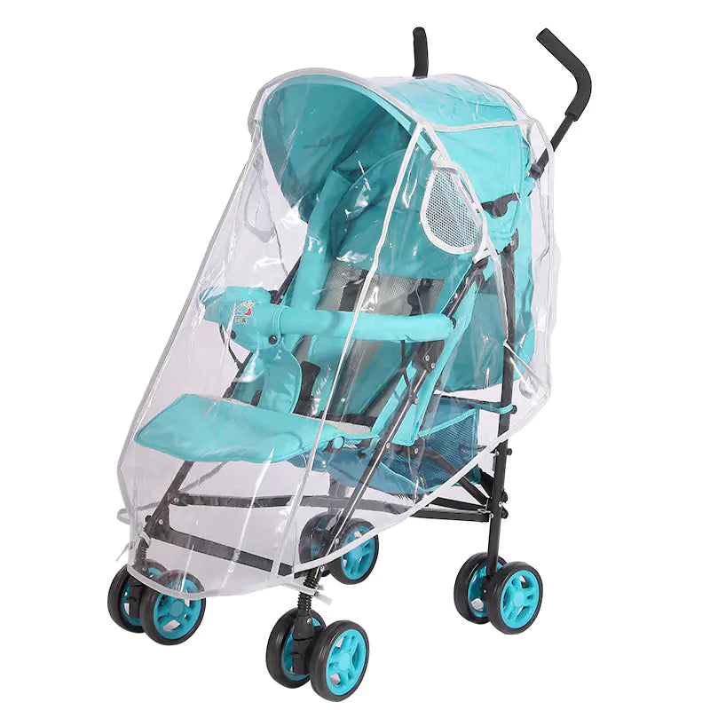Baby Stroller Rain Cover with Wind Protection and Zipper - SafeBabyKinder