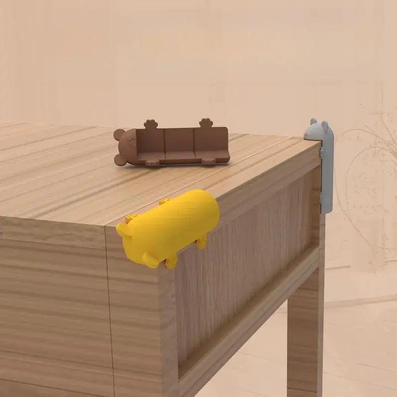 3D Schneidbare Silikon Anti-Kollisions-Eckenprotektoren für Kindersicherung Schubladenschloss - SafeBabyKinder