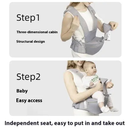 Baby Carrier Waist Stool Lightweight Front Holding - SafeBabyKinder