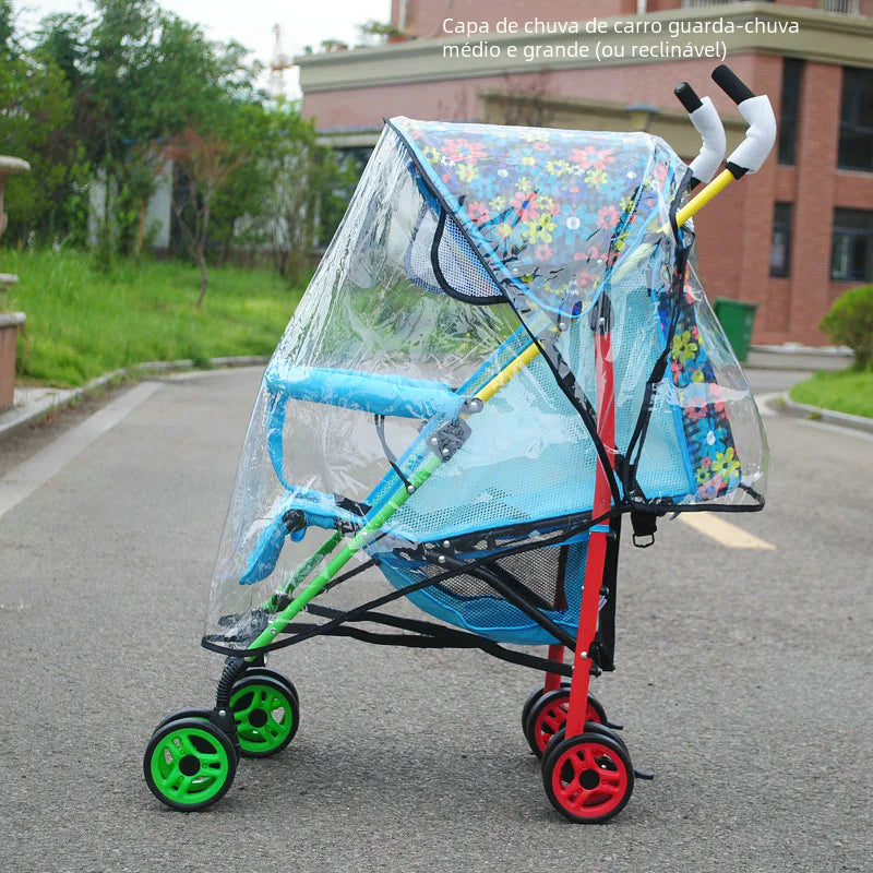 Baby Stroller Rain Cover with Wind Protection and Zipper - SafeBabyKinder