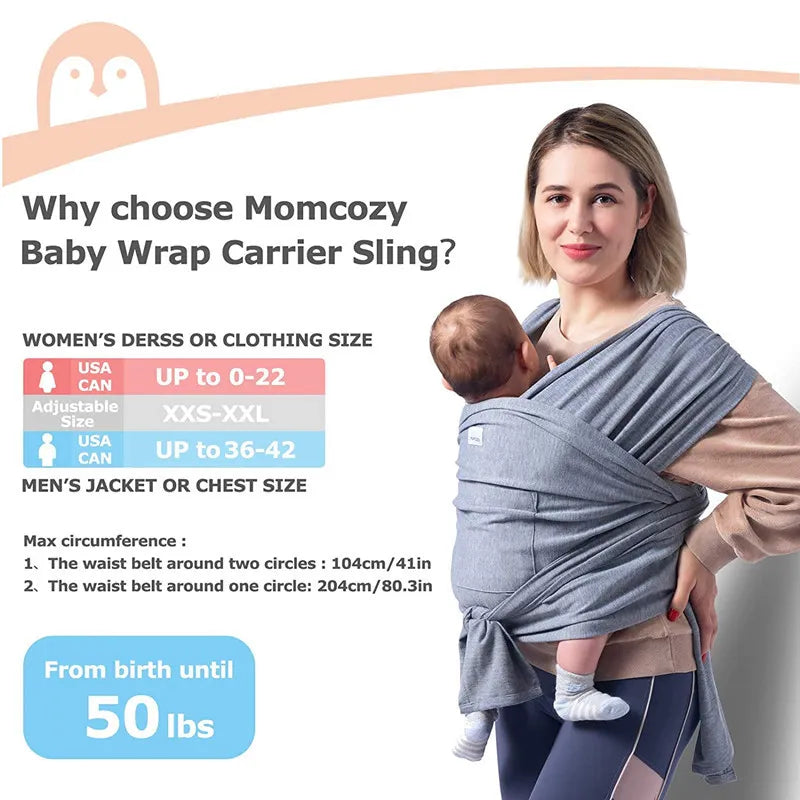 Cotton X-Type Baby Sling Wrap - SafeBabyKinder
