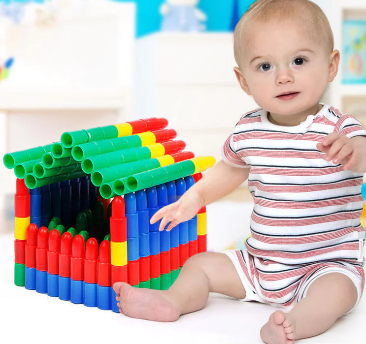 Children's Plastic Educational Building Blocks Toys - SafeBabyKinder