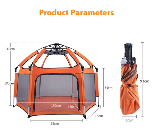 Foldable Baby Playpen - SafeBabyKinder