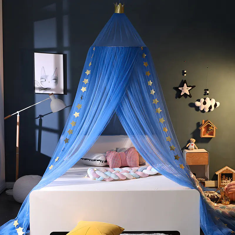 Dreamy Star Crown Baby Bed Canopy for Photo Props - SafeBabyKinder