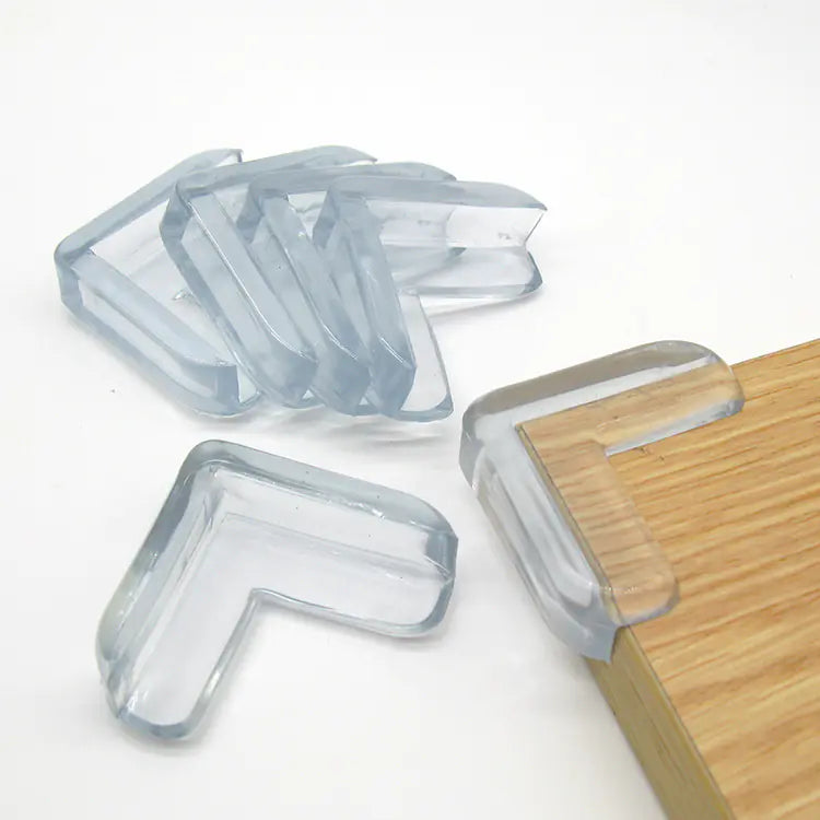 Child Safety Table Corner Protectors - Clear Silicone Pads - SafeBabyKinder