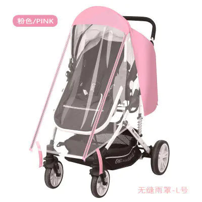 Baby Stroller Rain Cover with Wind Protection and Zipper - SafeBabyKinder