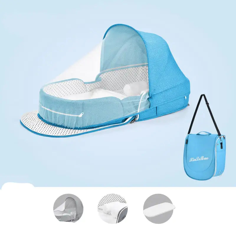 Multifunktionales tragbares Babybett mit Moskitonetz - SafeBabyKinder