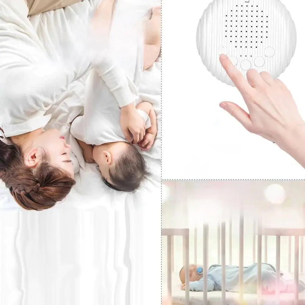 Portable Baby White Noise Sleep Machine – 10 Soothing Sounds, Adjustable Volume & Timer for Peaceful Naps Anywhere - SafeBabyKinder