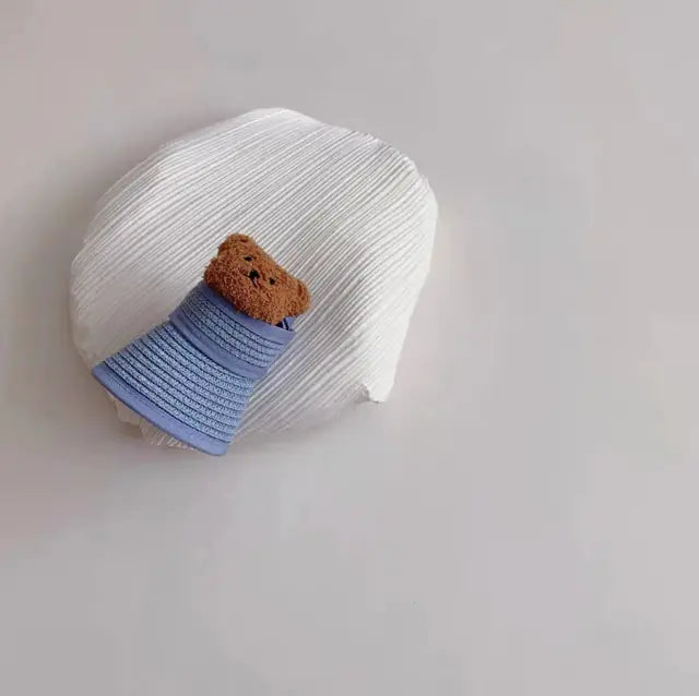Süße Bären Sommerhüte für Kinder – Unisex, Zusammenklappbar und Ideal für den Sommer - SafeBabyKinder
