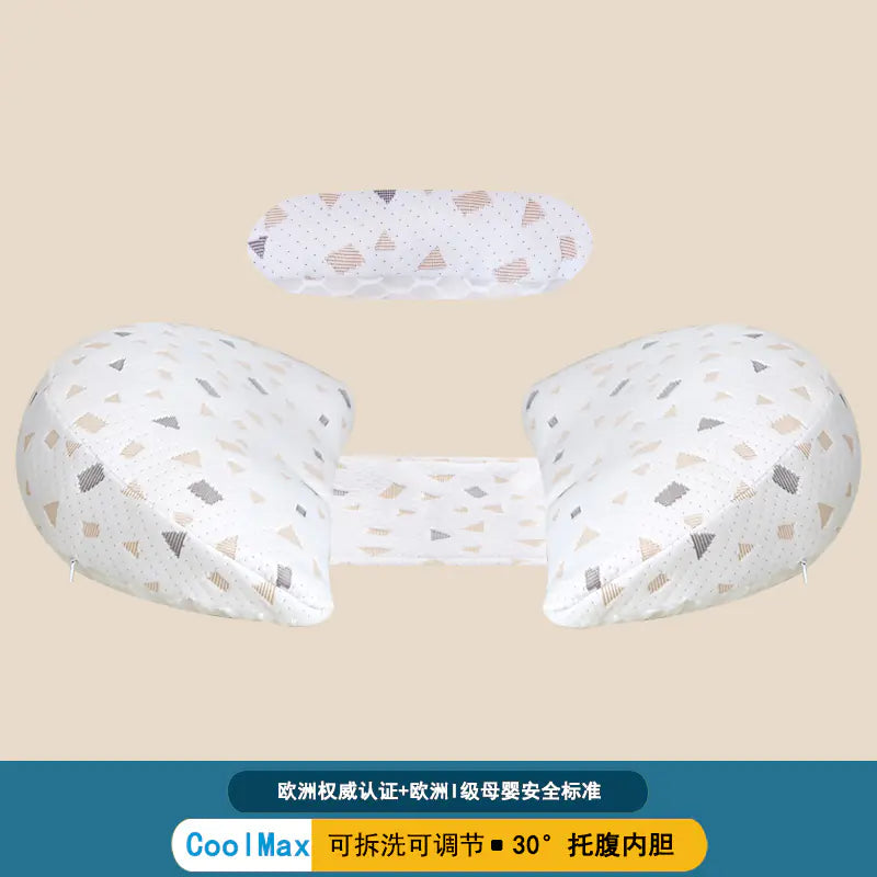Cooling Pregnant Pillow for Side Sleeping with Washable Cover - SafeBabyKinder