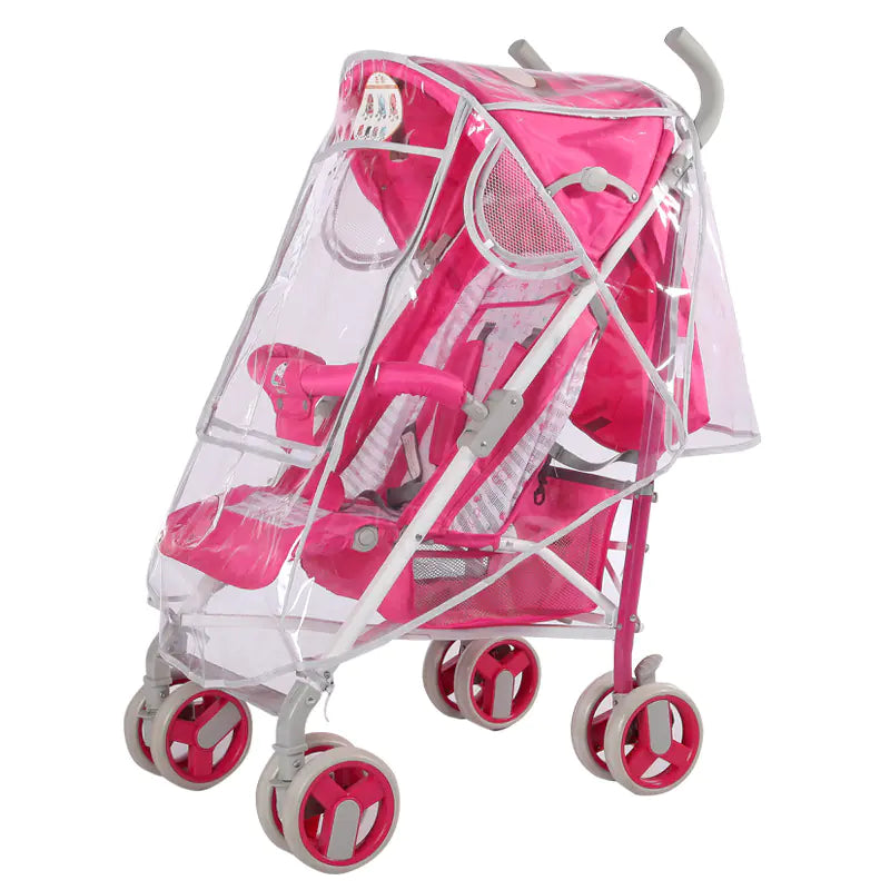 Baby Stroller Rain Cover with Wind Protection and Zipper - SafeBabyKinder