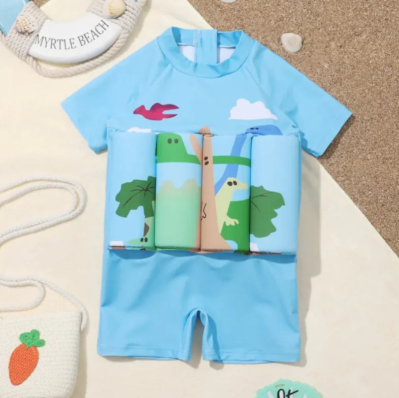 Kids' Dinosaur Buoyancy Swimsuit Jumpsuit - SafeBabyKinder