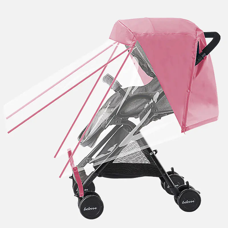 Baby Stroller Rain Cover with Wind Protection and Zipper - SafeBabyKinder
