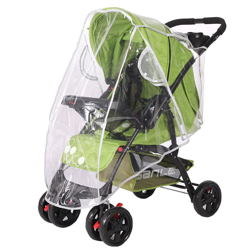 Baby Stroller Rain Cover with Wind Protection and Zipper - SafeBabyKinder