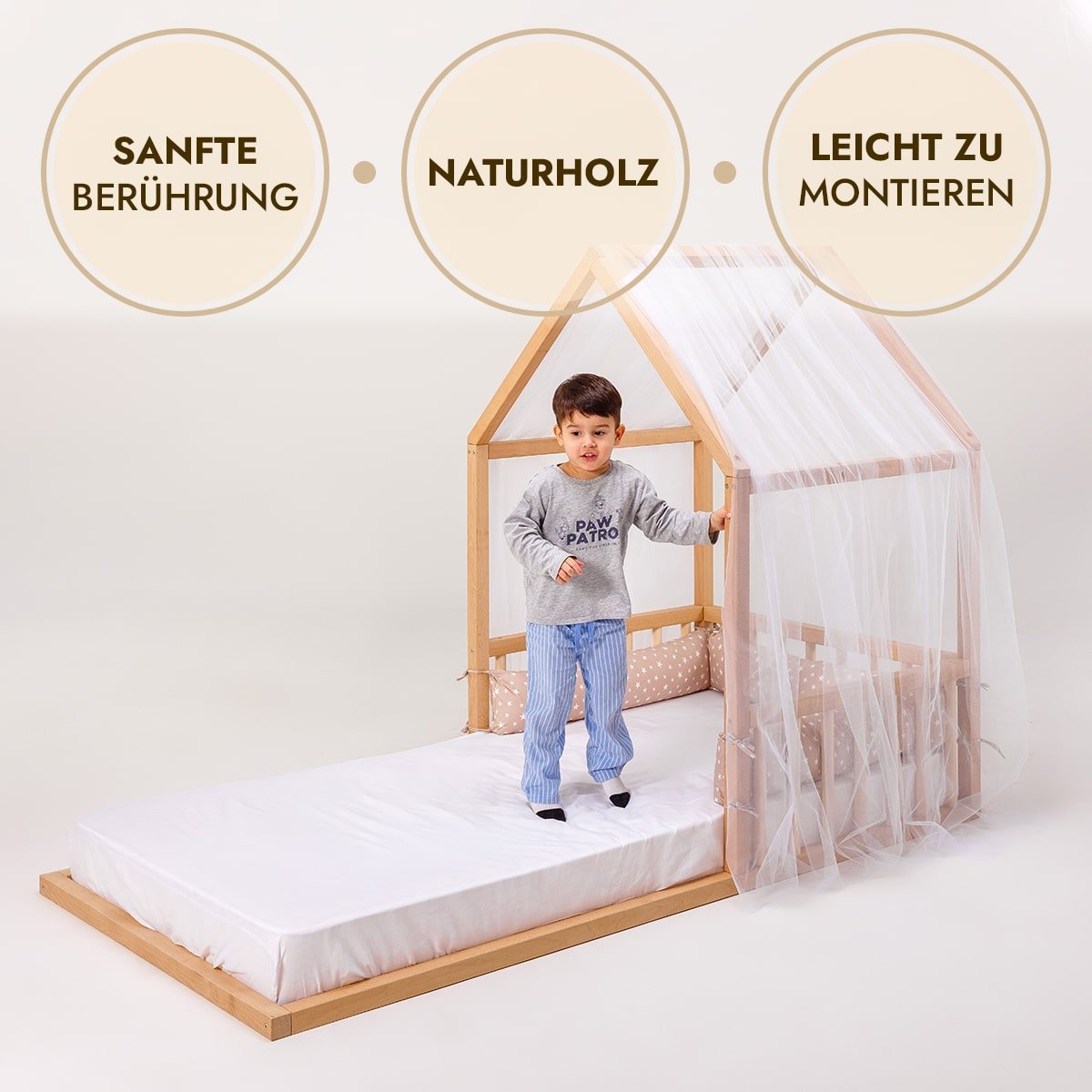 Montessori Kinderbett ab 2 Jahren - SafeBabyKinder