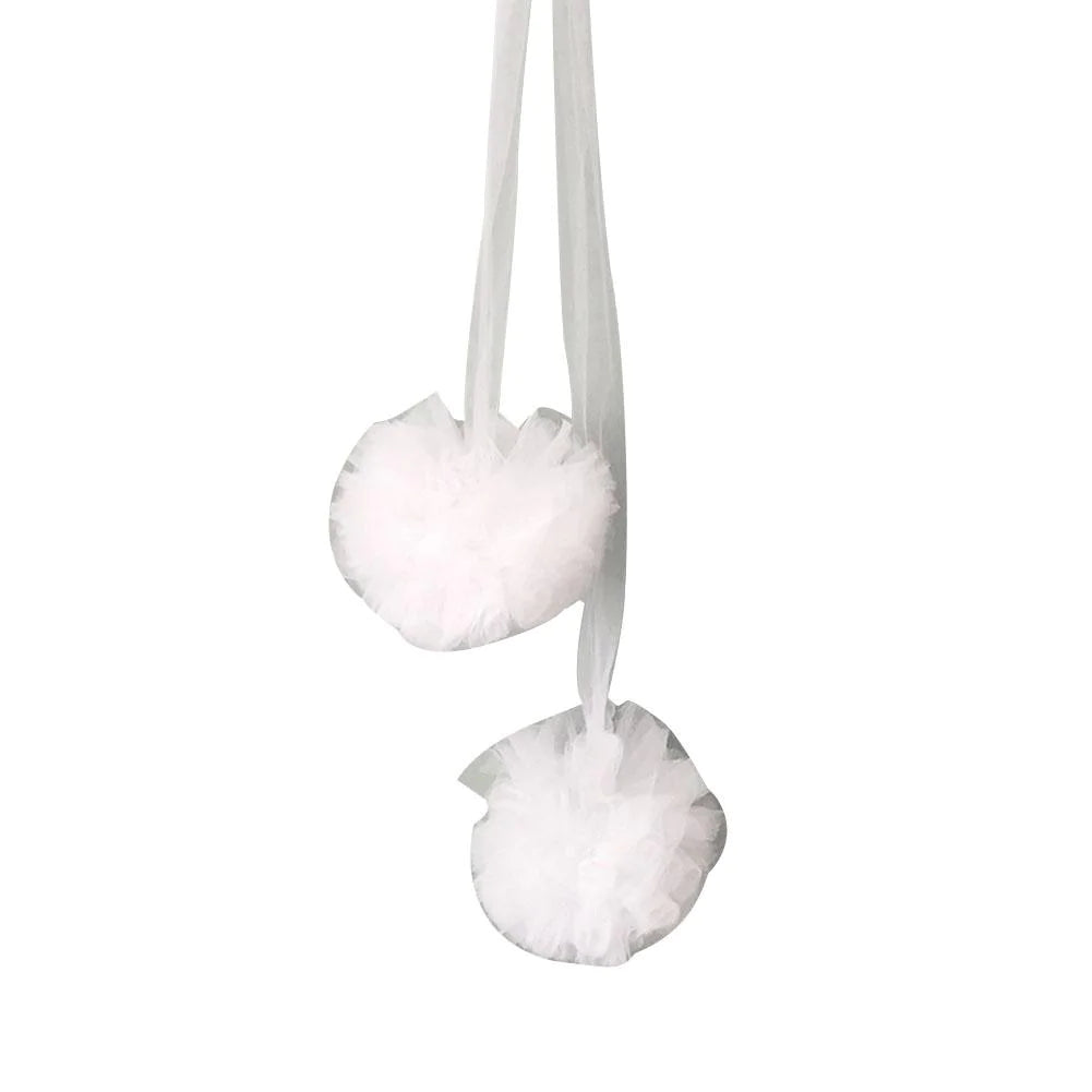 Hanging Mosquito Net with Fur Balls - SafeBabyKinder