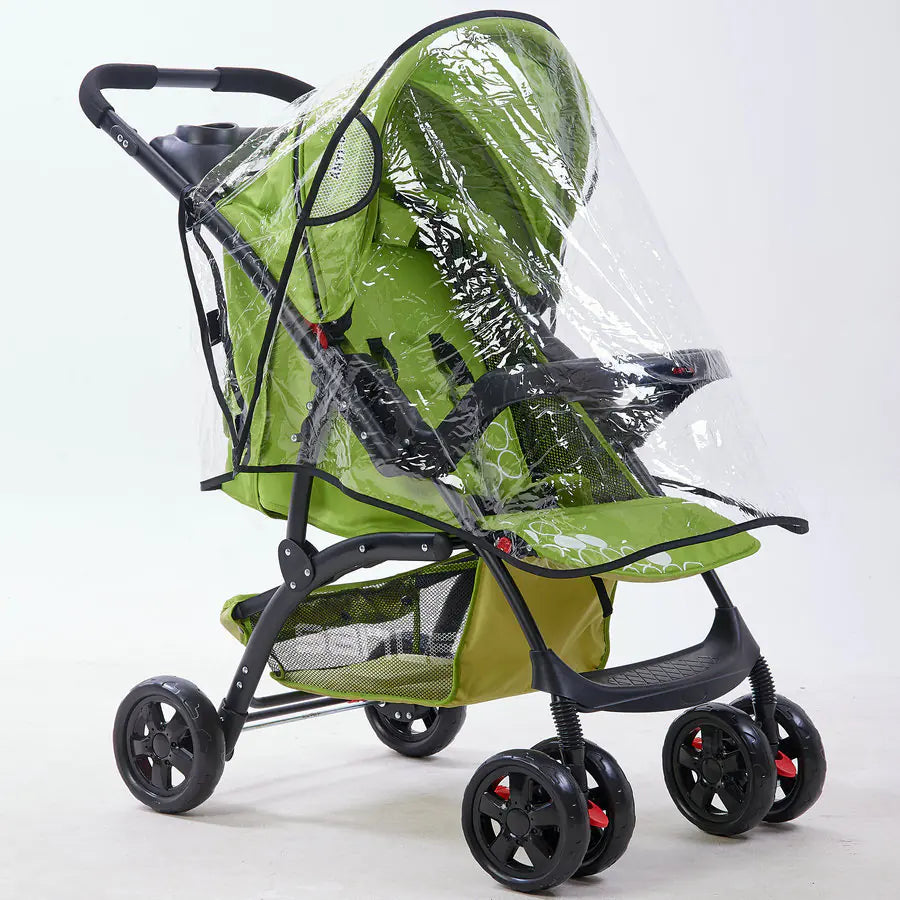 Baby Stroller Rain Cover with Wind Protection and Zipper - SafeBabyKinder