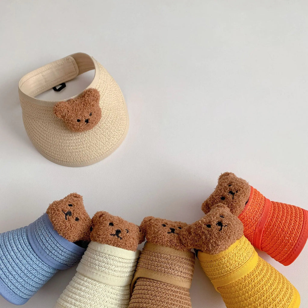 Süße Bären Sommerhüte für Kinder – Unisex, Zusammenklappbar und Ideal für den Sommer - SafeBabyKinder