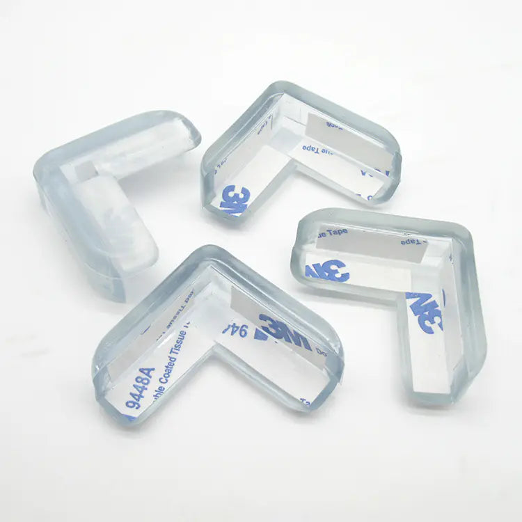 Child Safety Table Corner Protectors - Clear Silicone Pads - SafeBabyKinder