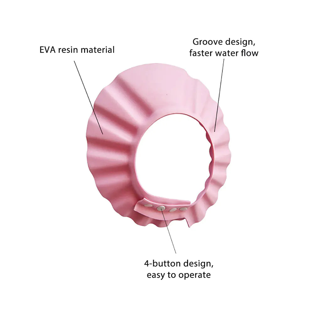 Adjustable Waterproof Baby Bath Shower Cap with Earmuffs - SafeBabyKinder