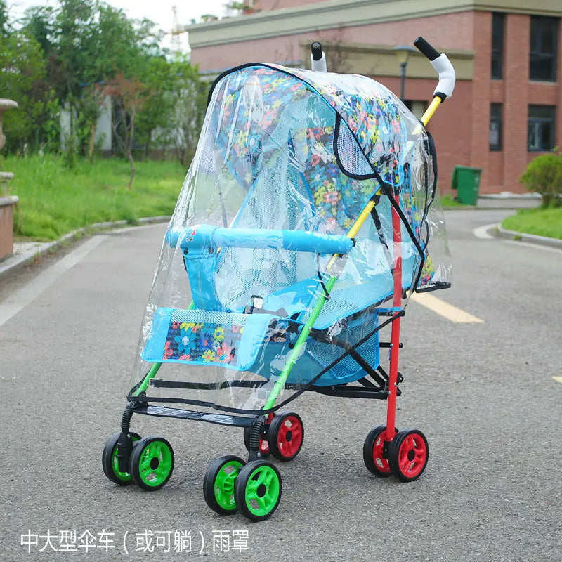 Baby Stroller Rain Cover with Wind Protection and Zipper - SafeBabyKinder